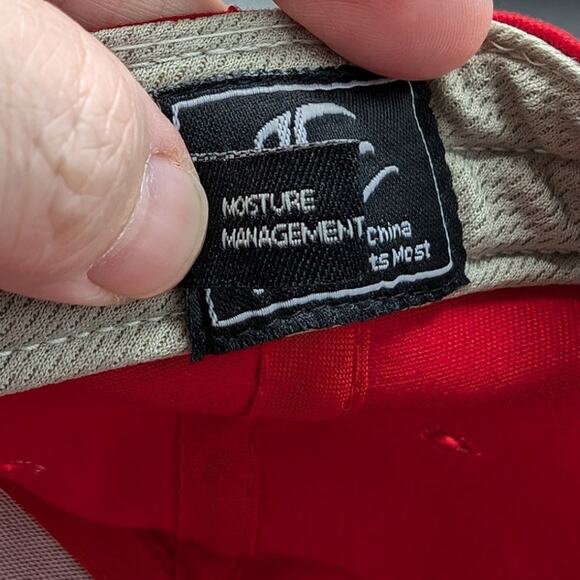 Razorbacks Hat Cap Mens One Size Adjustable Strap Back Arkansas Red OC Sports - Picture 7 of 7